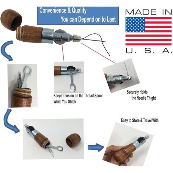 Repair Stitch Tool | Sewing Awl for Bounce Houses, Inflatables, Tarps, Leather - Picture 5 of 7